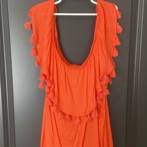 Tassel off the shoulder shirt